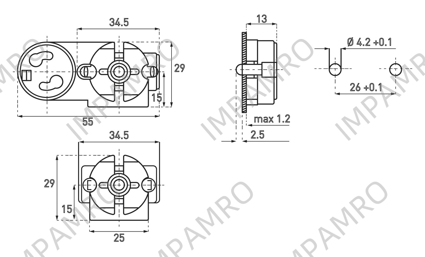 FL-LAMP HOLDER SIDE MOUNTING, ROTOR W/O STARTER HOLDER 2A