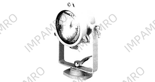 BOAT DECK LIGHT SEALED BEAM, WATERPROOF S2R 24V 75/55W