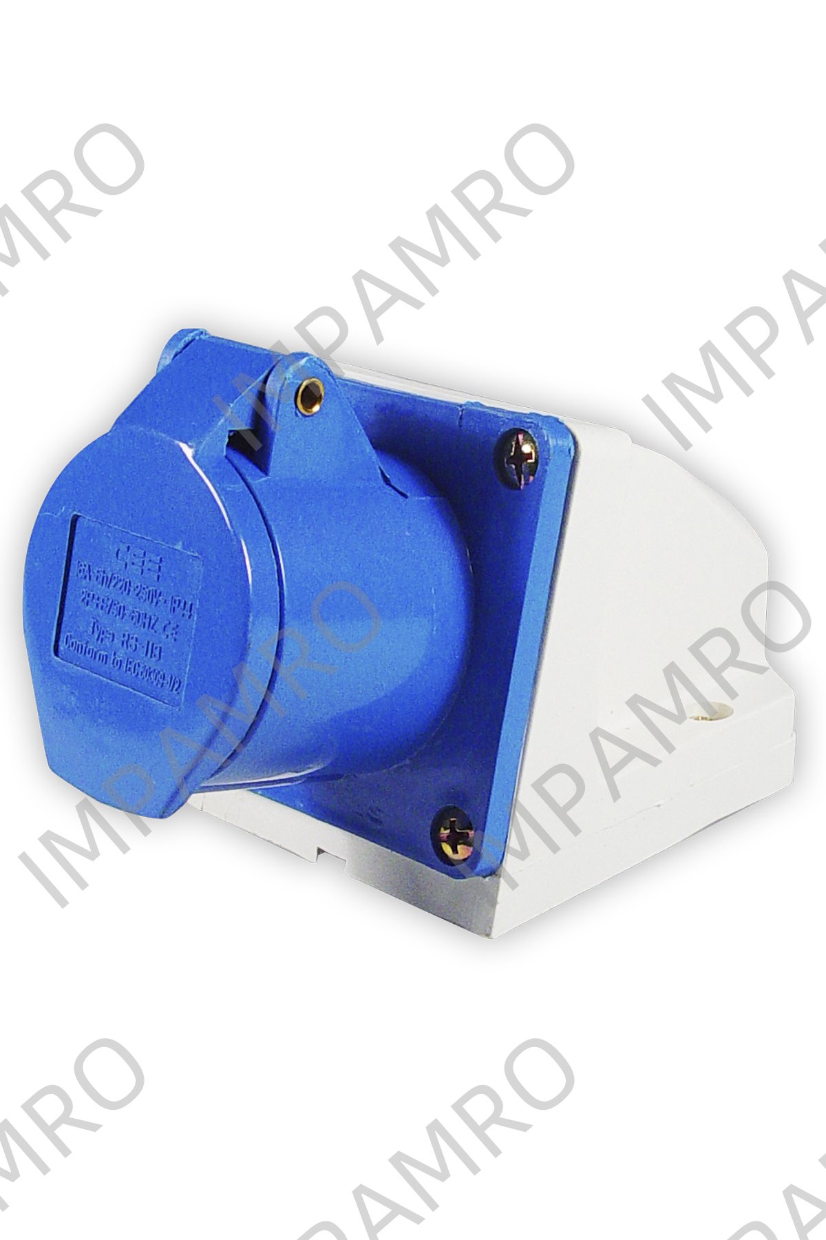 RECEPTACLE CEE AC220V BLUE 3P, 16AMP 6H IP67