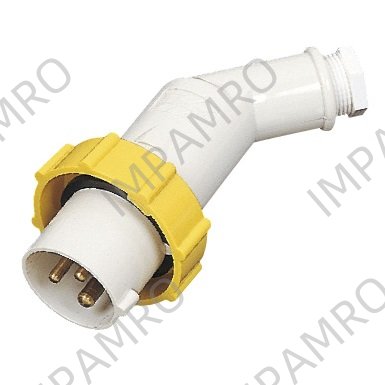 PLUG OFFSET WATERTIGHT IEC, 2P+E AC100-130V YELLOW PI2-2B