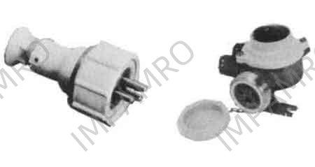 PLUG WATERTIGHT 3PIN TYPE HNA, SYNTHETIC RESIN