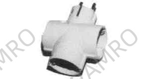PLUG DISTRIBUTION 2-ROUND PIN, 3-WAY PHENOL RESIN SIEMENS NWT