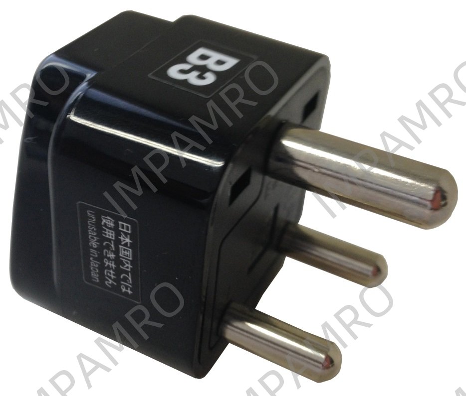 ADAPTOR 3-ROUND PIN (B3) PLUG &, (A/B/C/O/SE/BF/O2) RECEPTACLE