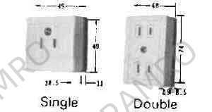 RECEPTACLES CABIN SURFACE QUADRUPLE JIS 125V, 15A