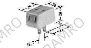 RECEPTACLE 2-FLAT PIN 3-WAY, WITH ONE WAY PLUG