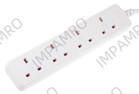 RECEPTACLE 2WAYS BRITISH PLUG, 3 FLAT PINS W/5MTR CORD
