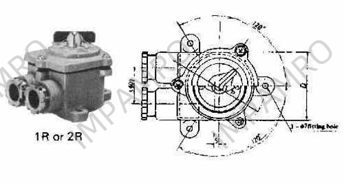 SWITCH ROTARY SMALL WATERTIGHT, TYPE#2R CAST-IRON