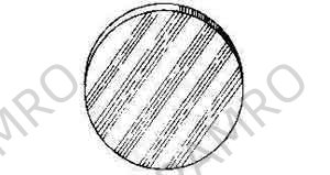 PORTHOLE GLASS FROST, 412MM DIAMX12MM THICK