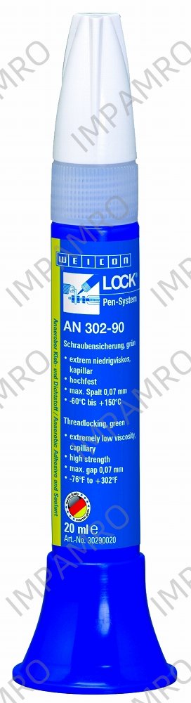 ADHESIVE ANAEROBIC THREADLOCK, WEICON AN302-90 20ML