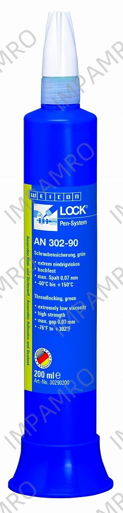 ADHESIVE ANAEROBIC THREADLOCK, WEICON AN302-90 200ML