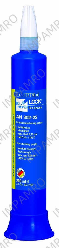 ADHESIVE ANAEROBIC THREADLOCK, WEICON AN302-22 200ML