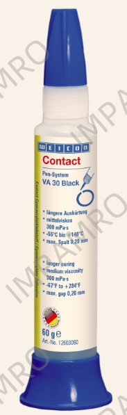 ADHESIVE CONTACT CYANOACRYLATE, WEICON VA 30 BLACK 60GRM