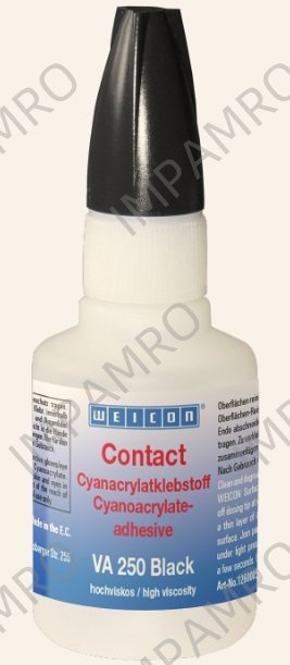 ADHESIVE CONTACT CYANOACRYLATE, WEICON VA 250 BLACK 500GRM