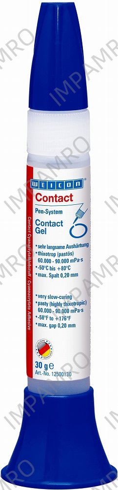 ADHESIVE CONTACT CYANOACRYLATE, WEICON CONTACT GEL 30GRM