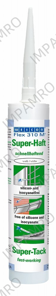 ADHESIVE ONE-COMPONET WEICON, FLEX310M SUPERTACK WHITE 290ML