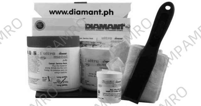 812396 EMERGENCY REPAIR PUTTY DIAMANT, ULTRAMETAL PUTTY 1KG