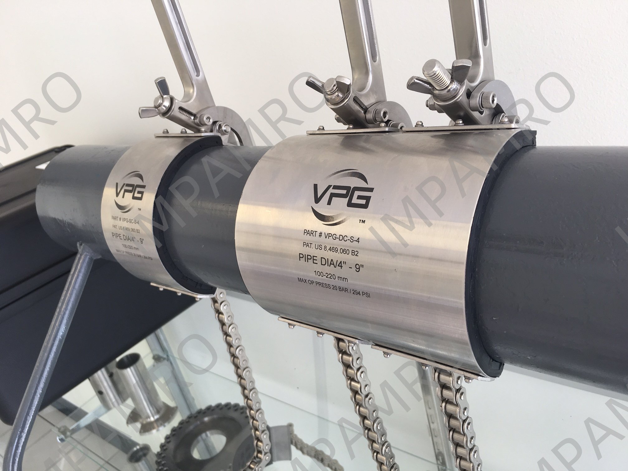 812469 PIPE REPAIR SYSTEM EMERGENCY, QUAD CLAMP W:272MM VPG-QC-S-1