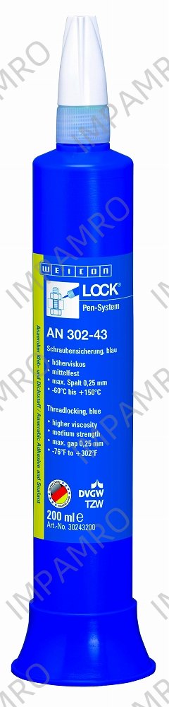 812914 ADHESIVE THREAD LOCKING HIGHER, VISCOSITY AN302-43 200ML