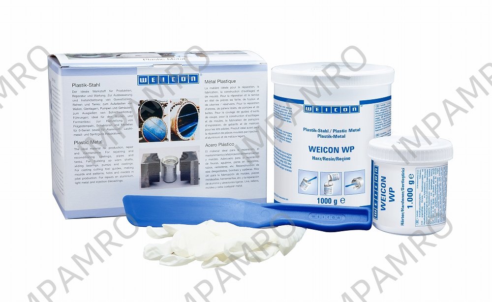 812957 MINERAL FILLED PUTTY EXTREMELY, WEAR RESISTANT WEICON WP 2.0KG