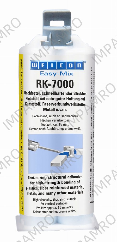 812994 ADHESIVE METHACRYLATE RK-7000, RK-CONSTRUCTION WEICON 50GRM