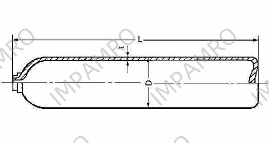 CYLINDER OXYGEN GAS SEAMLESS, CAPACITY 6M3