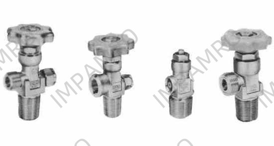 TOP VALVE FOR OXYGEN CYLINDER, W/FEMALE THREAD W23X14TPI JIS