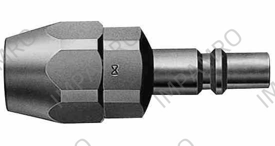QUICK COUPLER PLUG FOR OXYGEN, FLARED END 5MM ID HOSE S22PN