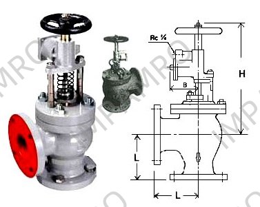 VALVE SHUT-OFF EMERGENCY ANGLE, JIS 16K PNEUMATIC ESA-125