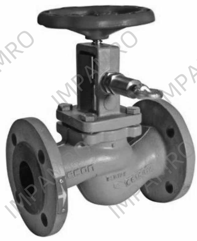 QUICK CLOSING VALVE (DIN), DUCTILE CAST IRON, FLANGE END, STRAIGHT TY, PNEUMATIC OPERATION TY, PN 10, DIN 40