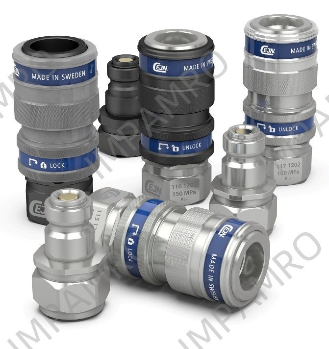 COUPLING HYDRAULIC 250MPA G1/4, FEMALE 90DEG CONNECT W/VALVE