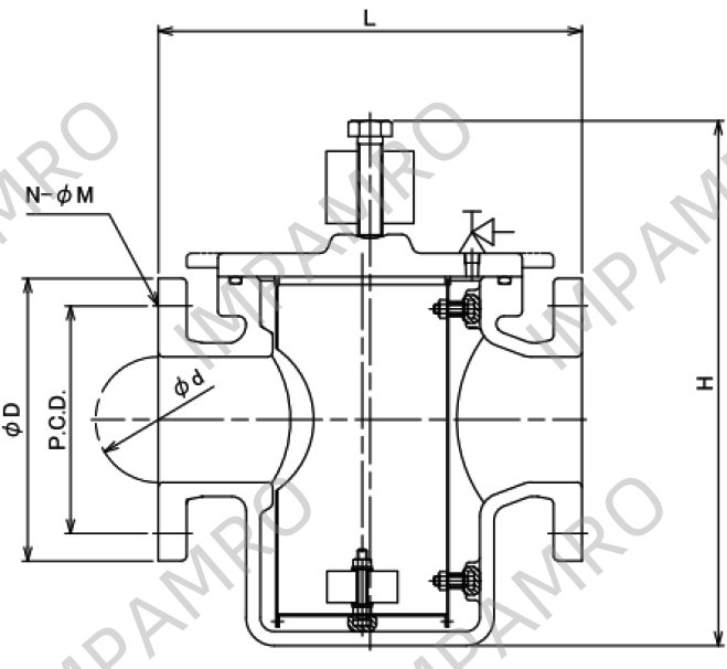 WATER FILTER CAN CASTING STEEL, NOM DIA 50MM FLANGE DIA 130MM