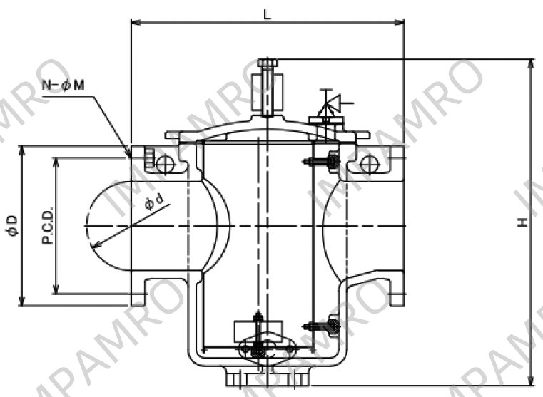 WATER FILTER CAN CASTING STEEL, NOM DIA 156MM FLANGE DIA 265MM