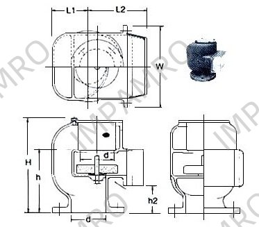 AIR PIPE HEAD GRAY IRONCASTING 530N-80 80MM DIAM