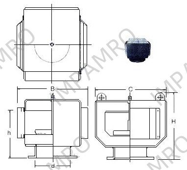 AIR PIPE HEAD GRAY IRONCASTING 53NS-250 250MM DIAM