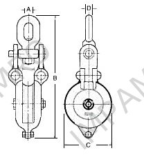 STAINLESS LASHING BLOCK