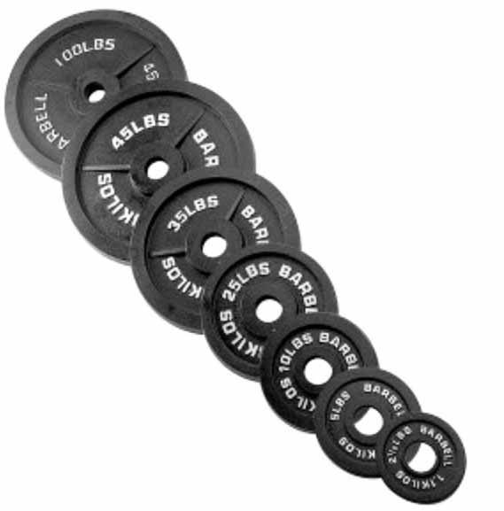 DISC BARBELL CAST IRON 10KGS, 2'S