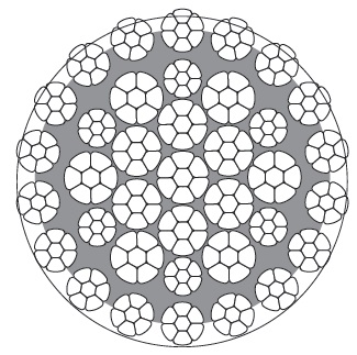 213594 - 防旋转压实钢丝绳（ ANKO ACK 37×7结构），直径38mm×200米