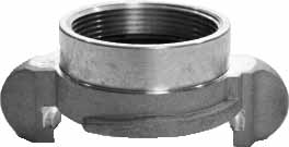 331887 - 适配器 铝 中岛 2"(50A)，卡箍 72MM/螺纹 2" BSP 内螺纹