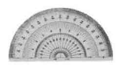 471585 - 量角器 塑料 180度 直径150MM