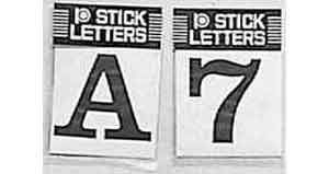 473146 - 自粘式乙烯基字符，白色P，40mm，10片/包