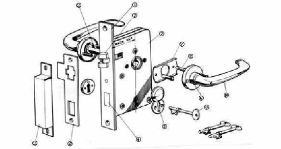 PART FOR TUMBLER MORTISE LOCK, OHS#2410 #3 LATCH BOLT