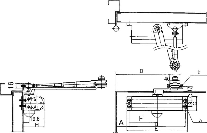 490614 - 带止动标准门闭器 最大承重85kg
