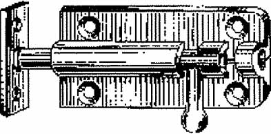 492607 - 平面撞击式插销 黄铜板45×100mm #2512A