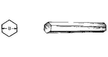 672055 - 不锈钢六角棒（热轧），SUS-430，46毫米，3米
