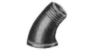 ELBOW STREET MALLEABLE CAST, IRON BLACK 45DEG 2