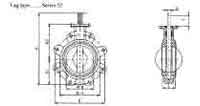 754450 - 蝶阀 铸铁 DIN标准 凸耳式 52系列 PN16 125mm