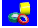 PVC insulating tape, 50 mm wide, rolls of 10 meters