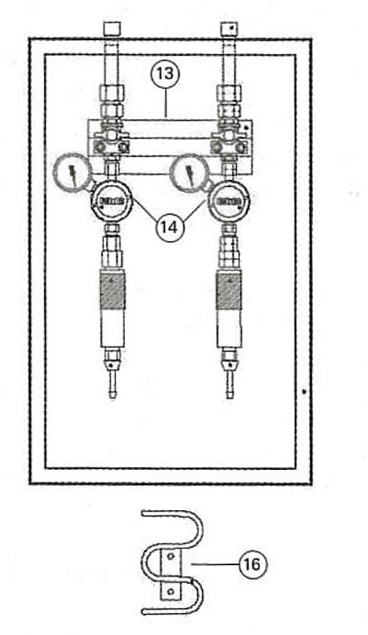 TWIN VALVE UNIT F/OUTLET STATION W/PREW.UNION