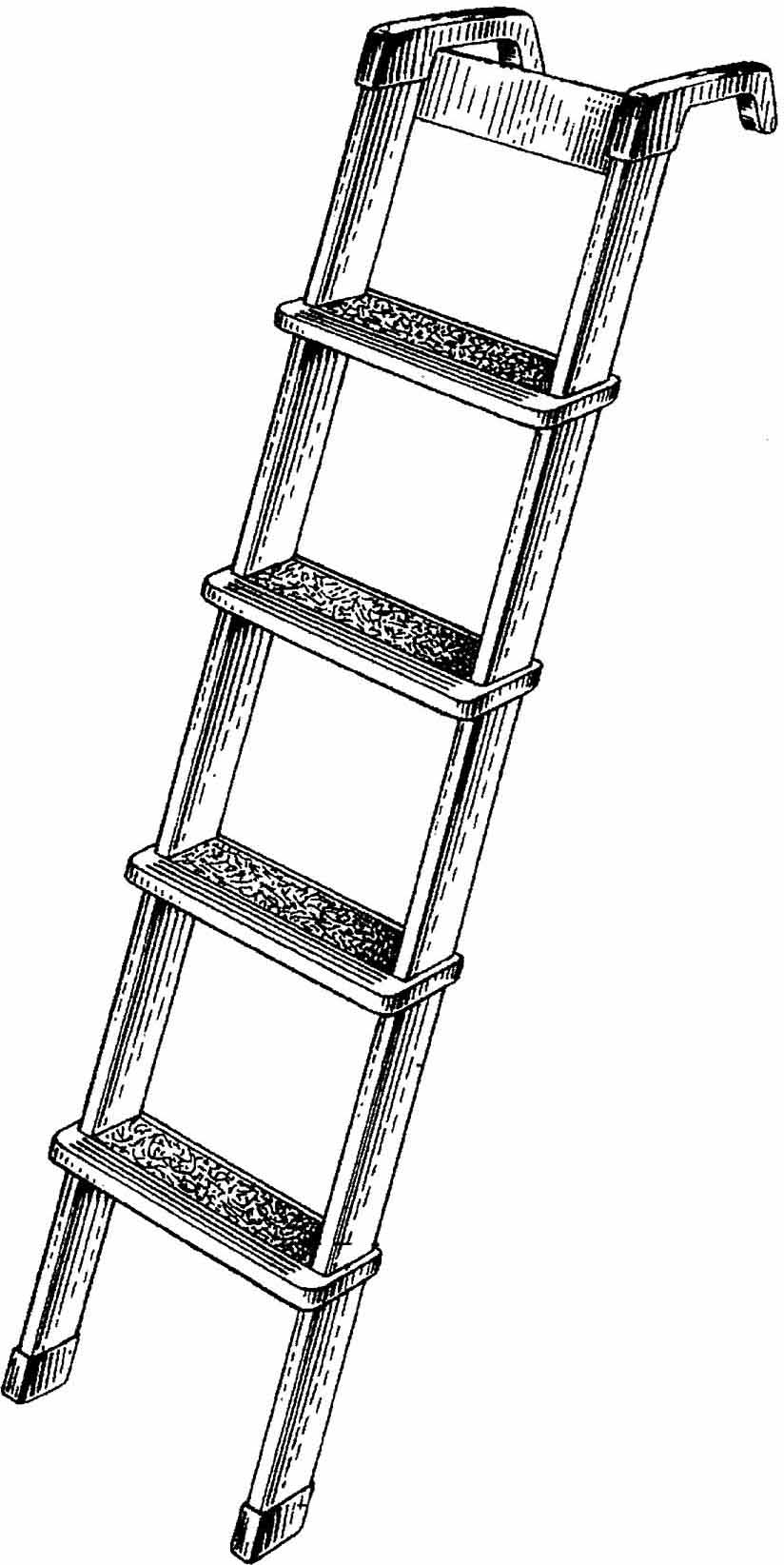 493102 LADDER BED ALUMINUM ANODIZED, W/4 STEPS #4400/4