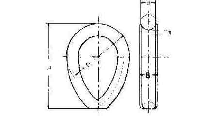 230912 WIRE ROPE THIMBLE A-TYPE GALV, 26MM